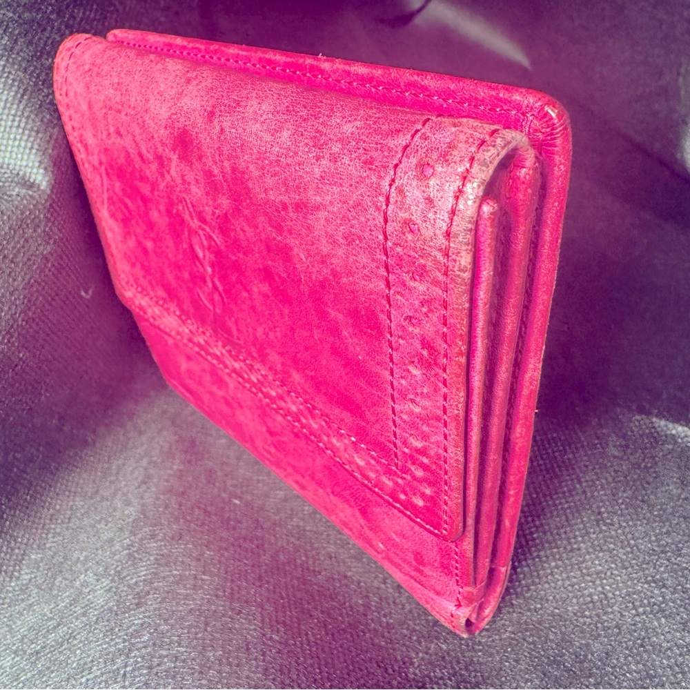 Yves Saint Laurent Pink YSL Wallet Logo Bifold Rare Saint Laurent Vintage YSL - Picture 3 of 12